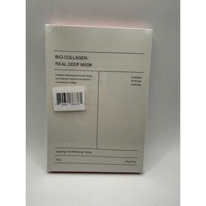Bio-Collagen Real Deep Mask Hydrating Firming Face Mask 4 Pack New Sealed